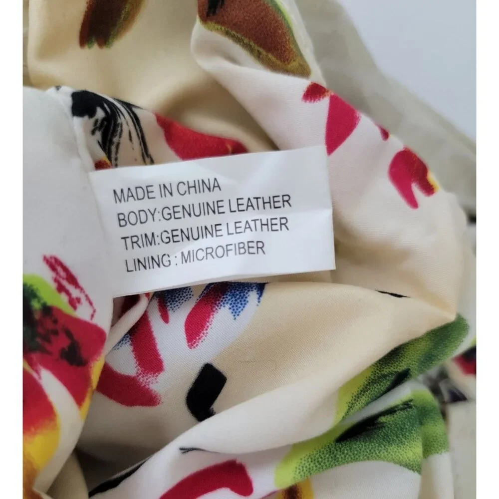 CHI By Carlos Falchi Croc Embossed Beige Leather Hobo Shoulder Bag w/ Dustbag - Picture 9 of 11